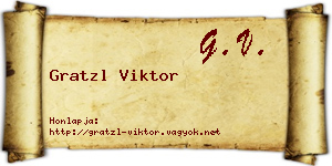 Gratzl Viktor névjegykártya
